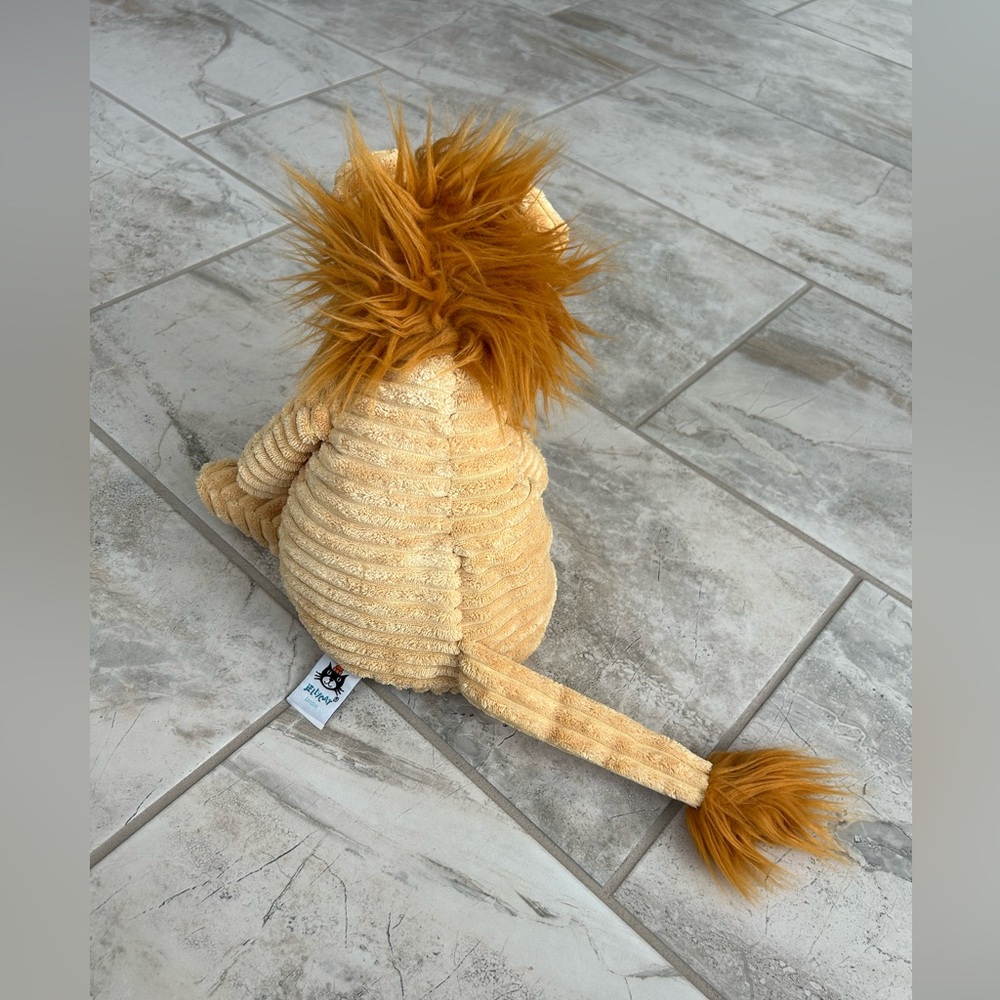 Jellycat London Cordy Roy Lion Golden Ribbed 15" Stuffed Plush Retired - Picture 4 of 6